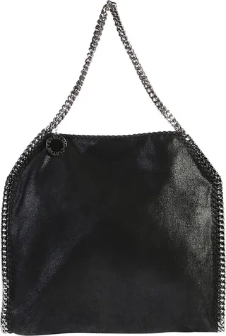 Black Falabella Double Chain Bag