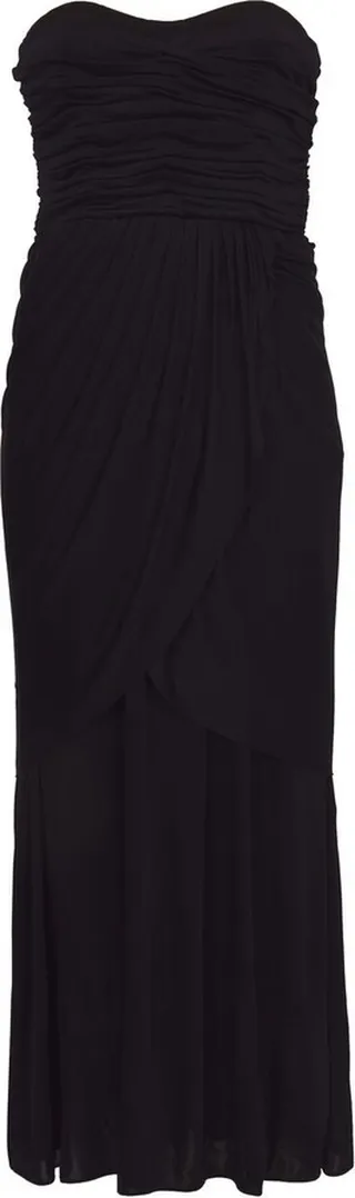 Bustier-Neckline Draped Dress