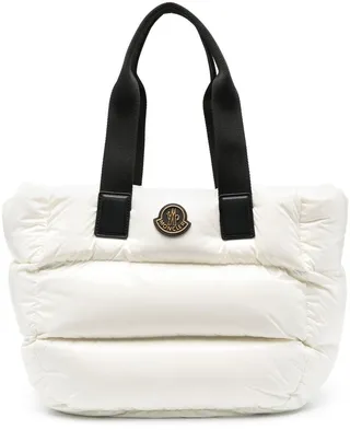 Padded Logo-Patch Tote Bag