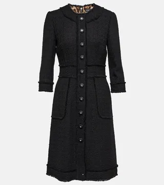 Wool-blend minidress