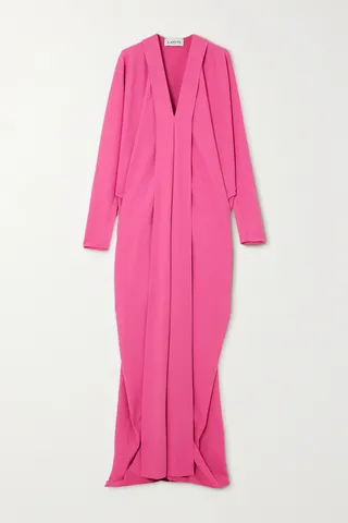 Lanvin - Draped Crepe Kaftan - Pink