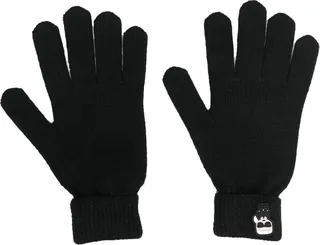 Logo-Patch Knitted Gloves