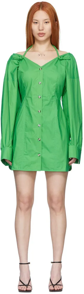 Nanushka Green Alyssa Mini Dress