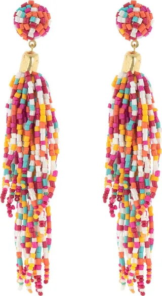 Beaded Tassel Earrings