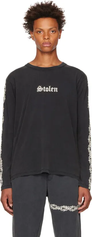 Stolen Girlfriends Club Black Helsing Chains Long Sleeve T-Shirt