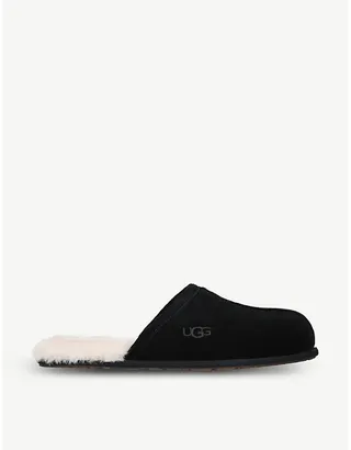 Ugg Mens Black Scuff Sheepskin Slippers