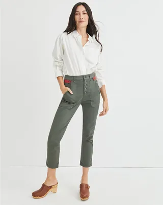Arya Straight-Leg Pant | Patch Pockets