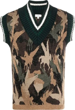 Pegaso-print jumper vest