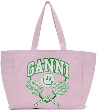 GANNI SSENSE Exclusive Pink Canvas Tote
