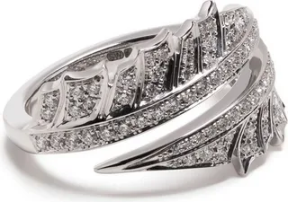 18kt white gold Magnipheasant Split diamond ring