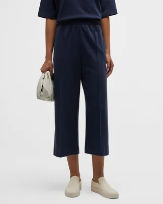 Rostok Cropped High-Rise Jersey Trousers