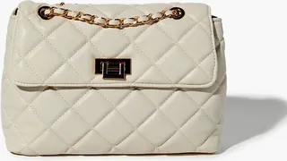 Quilted Faux Leather Handbag