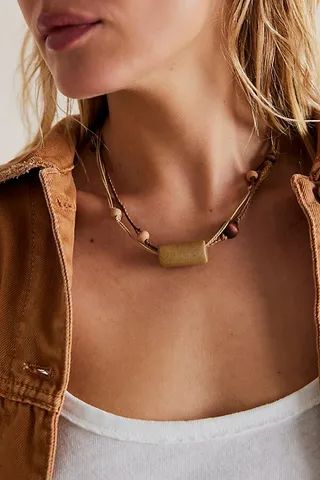 Olsen Ceramic Layer Necklace by Free People