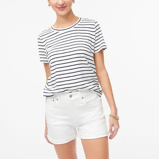J.Crew Factory Women's Classic Denim Short In White