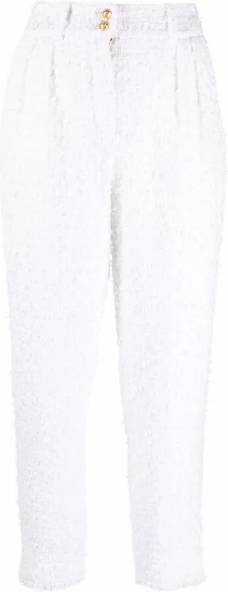 Cropped Tweed Trousers