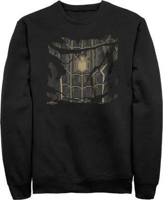 Men's Marvel Spider-Man: No Way Home Ripped Black Suit Sweatshirt - Black - Small