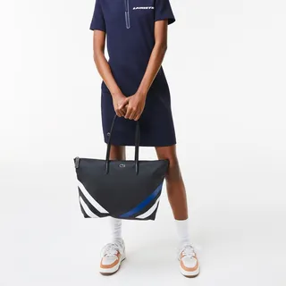 Women's Lacoste Contrast Color-Block Stripes Shopping Bag