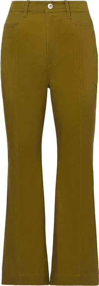 Cropped Cotton-Twill Trousers