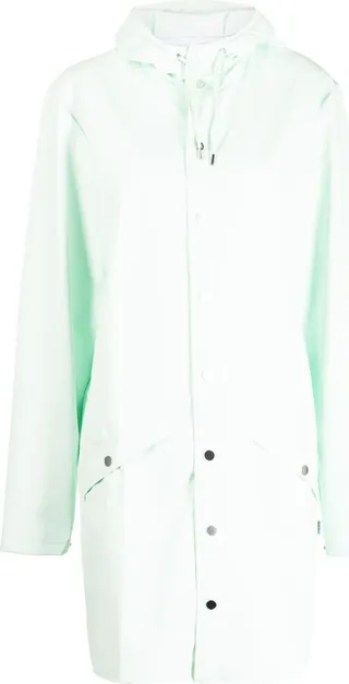 Knee-Length Drawstring-Hood Jacket
