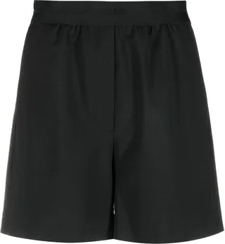 Logo-Waistband Virgin Wool Shorts