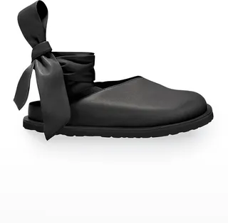 x Birkenstock Napa Calfskin Ankle-Wrap Clogs
