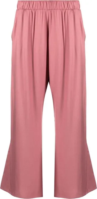Straight-Leg Elasticated-Waist Trousers