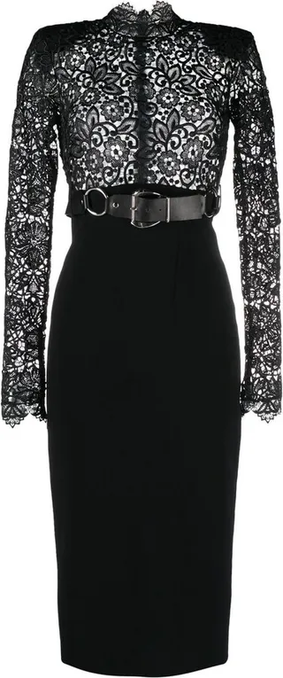 Lace-Panel Dress