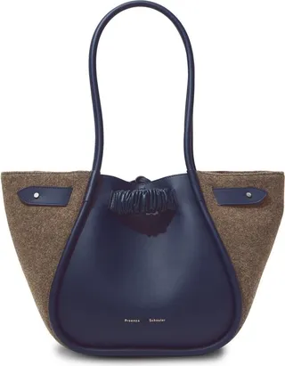 Large Ruched-Detail Tote Bag