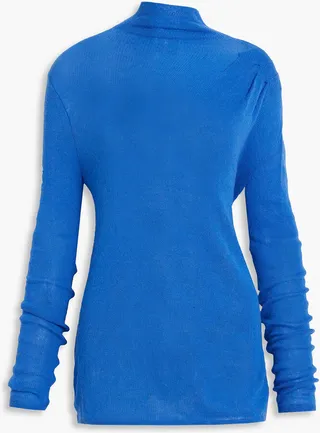 Brushed knitted turtleneck sweater