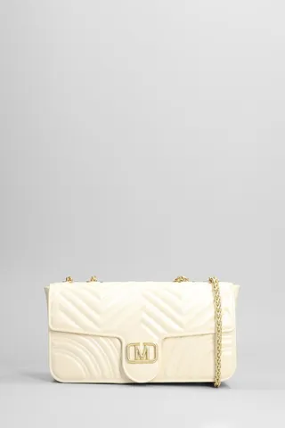 Flat Soho Shoulder Bag In Beige Pvc