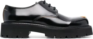 Black Lace-Up Leather Brogues
