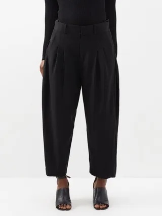Gilbert Cropped Wide-leg Wool-blend Trousers