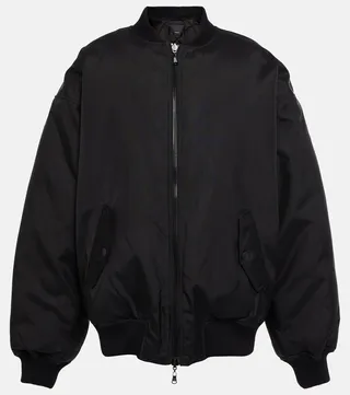 Reversible down bomber jacket