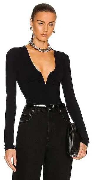 ALIX NYC Chrystie Bodysuit in Black