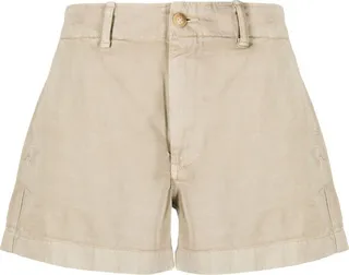 Wide-Leg Chino Shorts