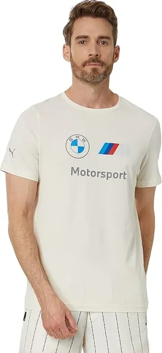 PUMA BMW M Motorsport Essentials Logo Tee (Pristine) Men's Clothing