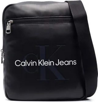 Logo-Print Leather Crossbody Bag