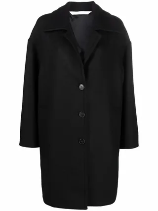 Logo-Print Oversized Coat