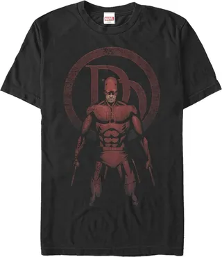 Men's Marvel Daredevil Shadows T-Shirt - Black - 2X Large
