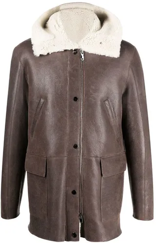 Shearling-Lined Leather Jacket