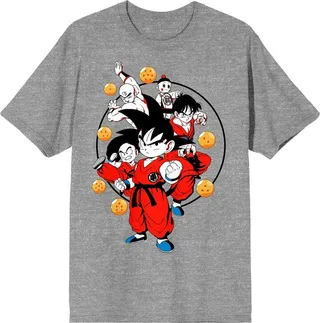 Composed Dragon Ball Z Classic Women’s Gray Heather T-Shirt-Small