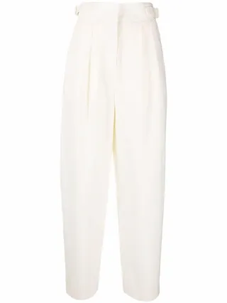 High-Waisted Straight-Leg Trousers
