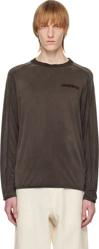 Jacquemus Brown 'Le T-Shirt Jao' Long Sleeve T-Shirt