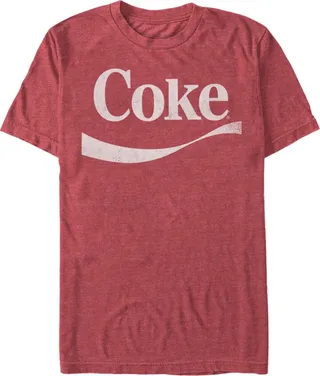 Coca-Cola Men's Classic Vintage-Like Swoosh Short Sleeve T-Shirt