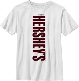 Boy's HERSHEY'S Vertical Logo T-Shirt - White - X Large