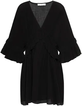 Folula shirred georgette mini dress