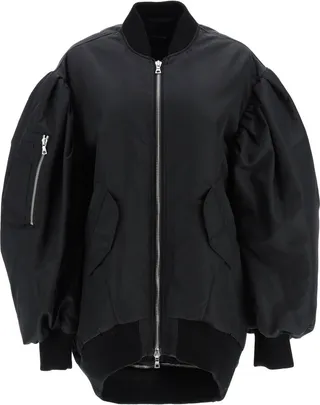 Oversized Bomber Jacket With Maxi Sleeves