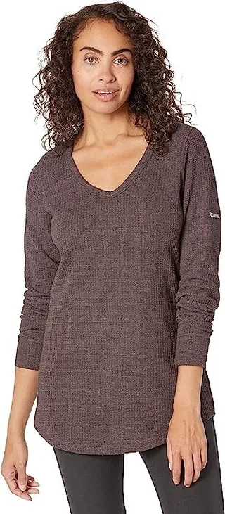 Columbia Pine Peak Long Sleeve Tunic Thermal (New Cinder Heather) Women's Clothing
