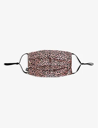Rose Leopard Reusable Silk Face Covering
