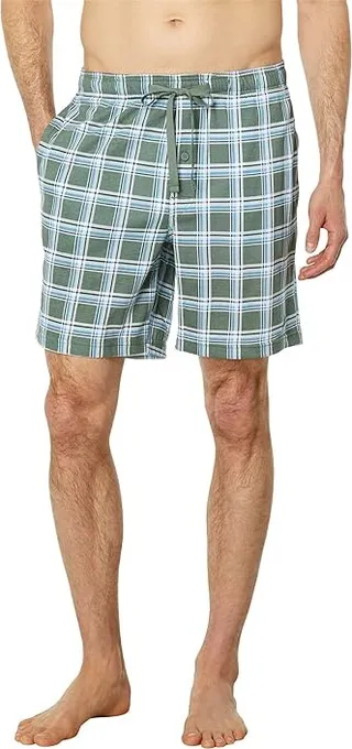 Nautica Plaid Sleep Shorts (Seaside Fire) Men's Shorts